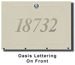 Oasis Lettering<BR>On Front